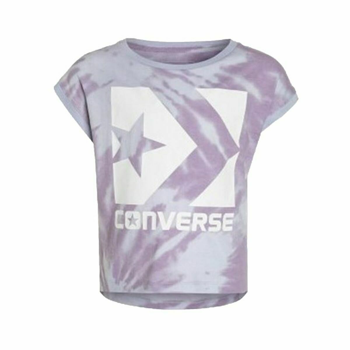 Camiseta de Manga Corta Infantil Converse Tie Dye Ciruela