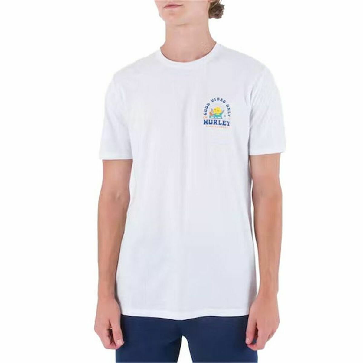 Camiseta de Manga Corta Hombre Hurley Everyday Vacation Blanco