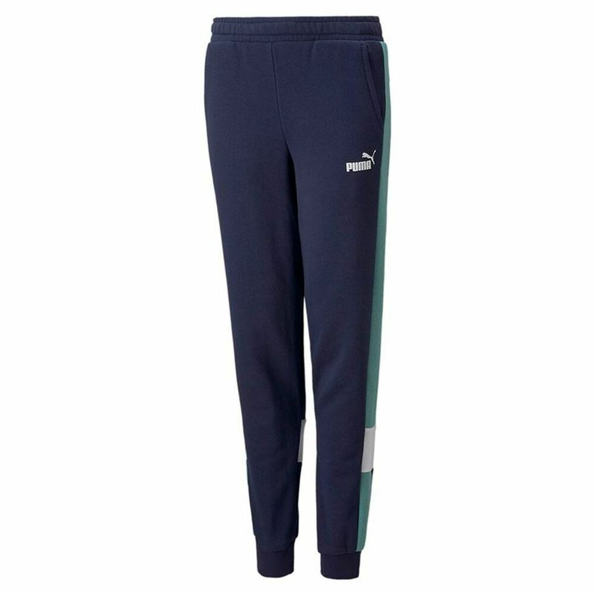 Pantalón de Chándal para Niños Puma Essential+ Colorblock B Azul oscuro