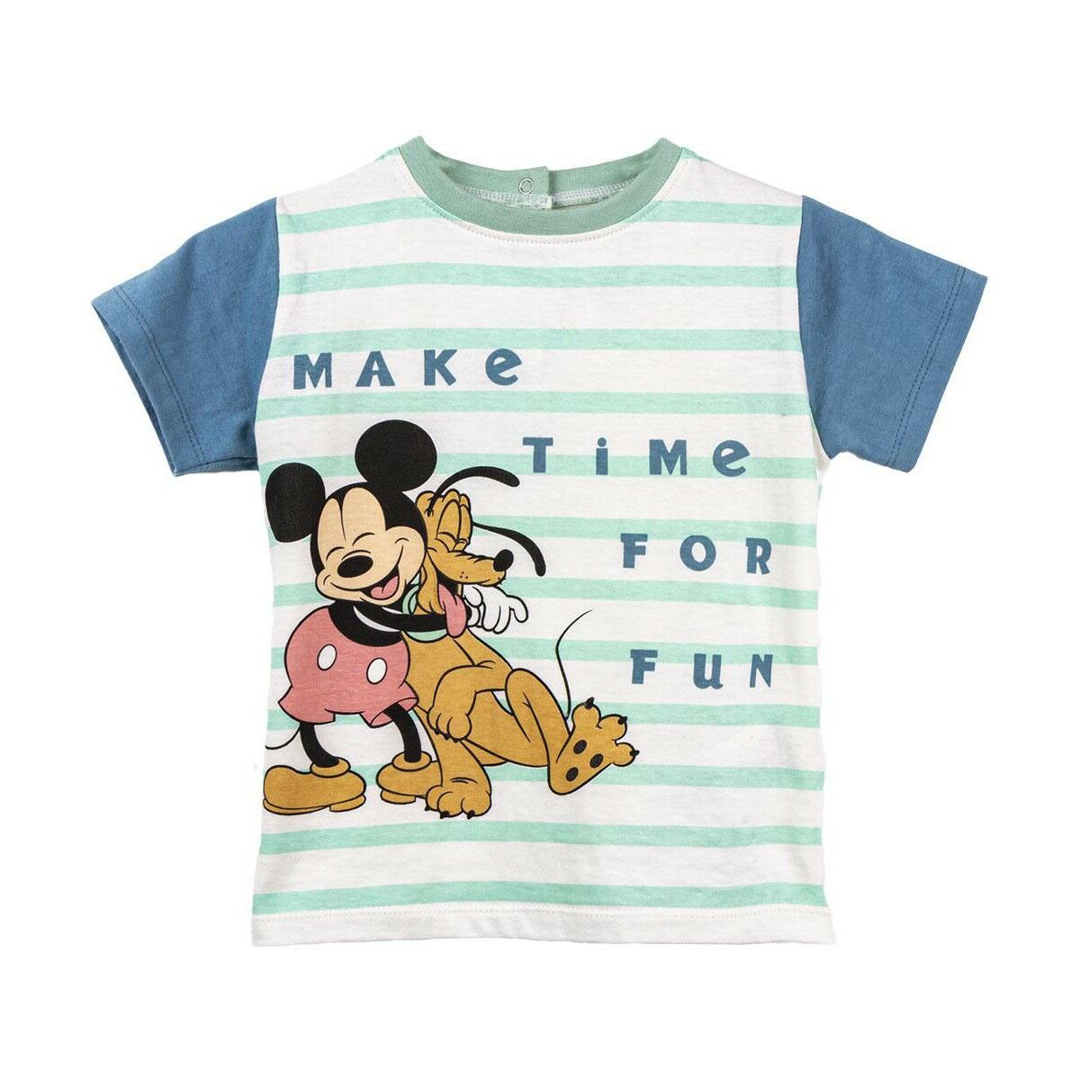 Camiseta de Manga Corta Mickey Mouse Multicolor Infantil