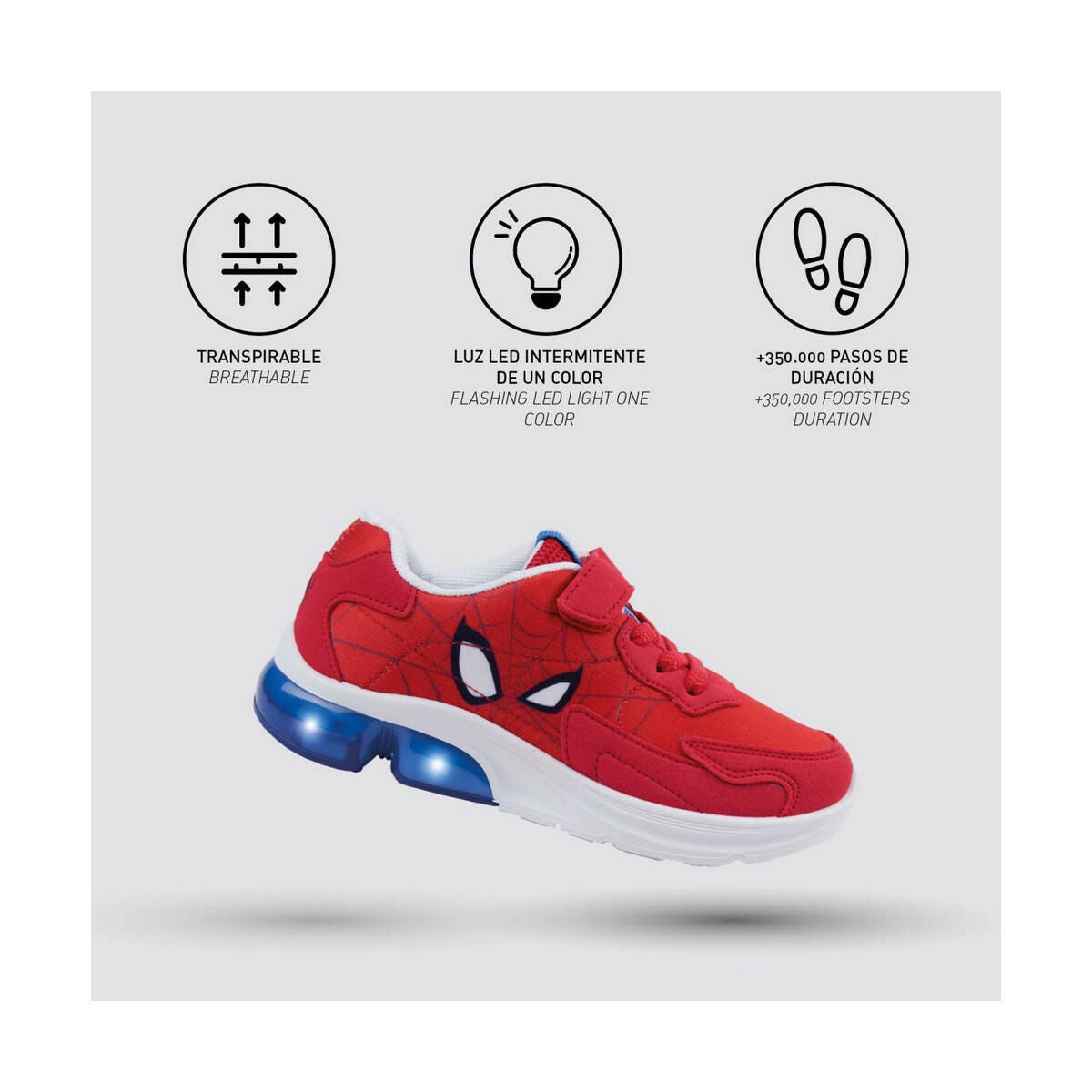 Zapatillas Deportivas con LED Spider-Man